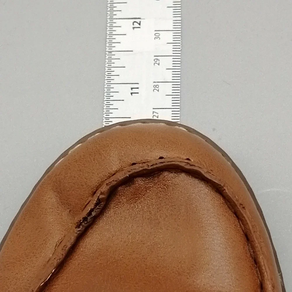 Old Navy Shoes Womens Flat Heel Lace Up Front Ankle Boot Cushioned Insole Tan 5